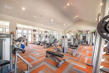 Upgraded fitness and cardio area | Creekside at Legacy Apartments Plano TX